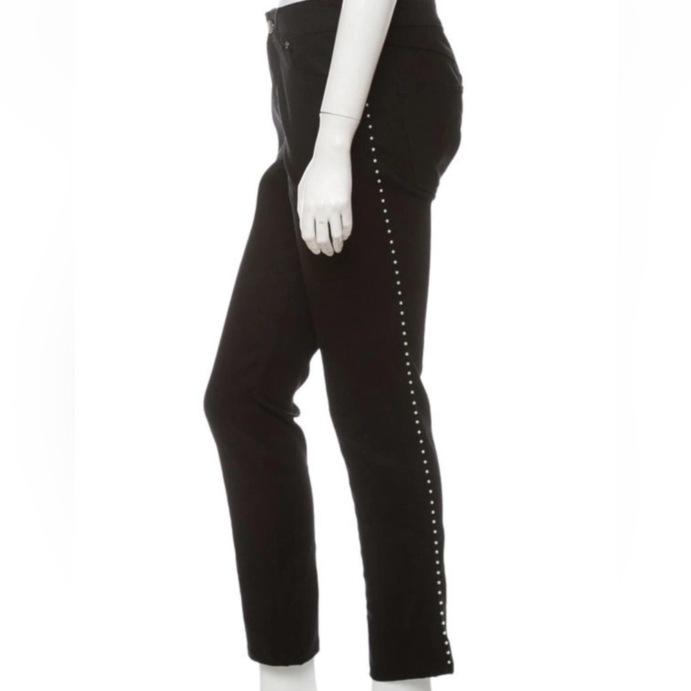 Vintage 2013 Alexander McQueen Pearl Studded Black Jeans